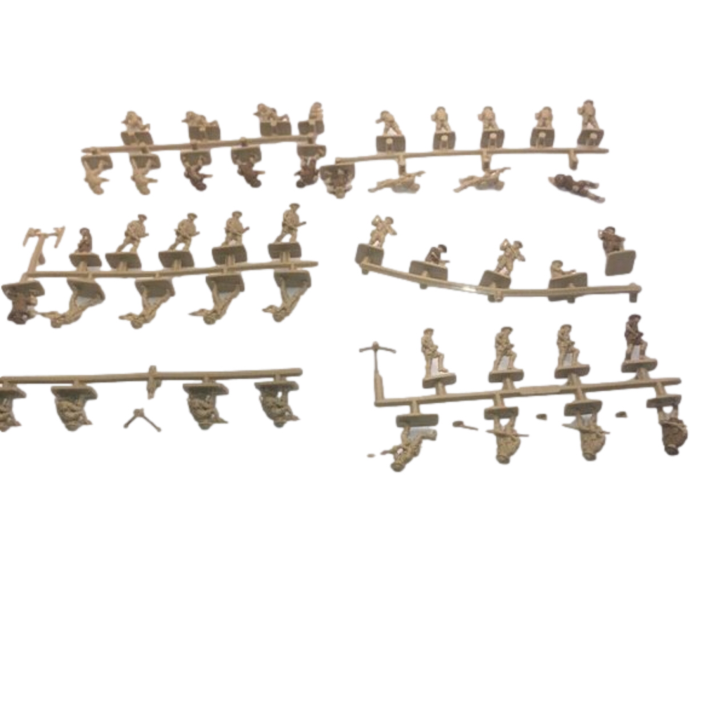 Airfix 8th Army HO/OO #S9 49 Piece Complete 1974 Set Kit No01709-3 Unpainted VTG